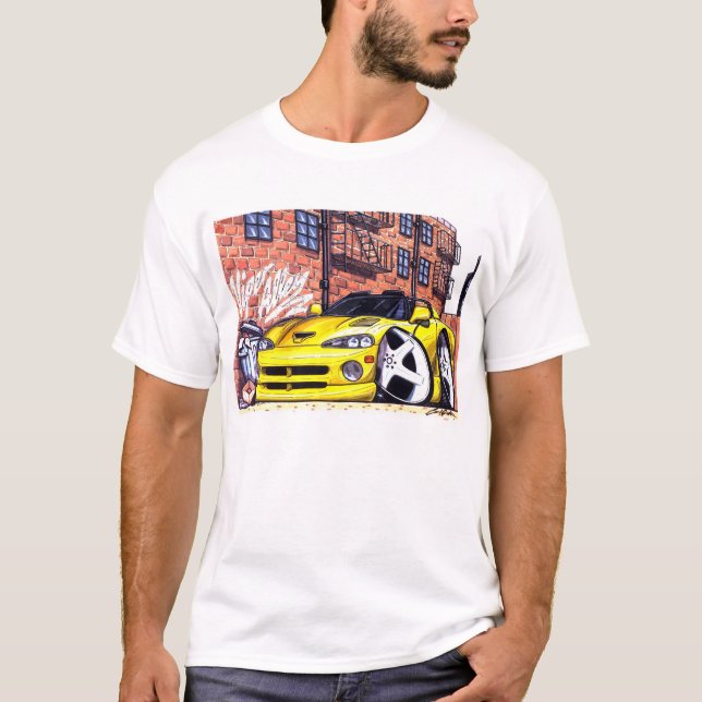 ViperAlley Yellow Roadster/Front Only T-Shirt (Front)