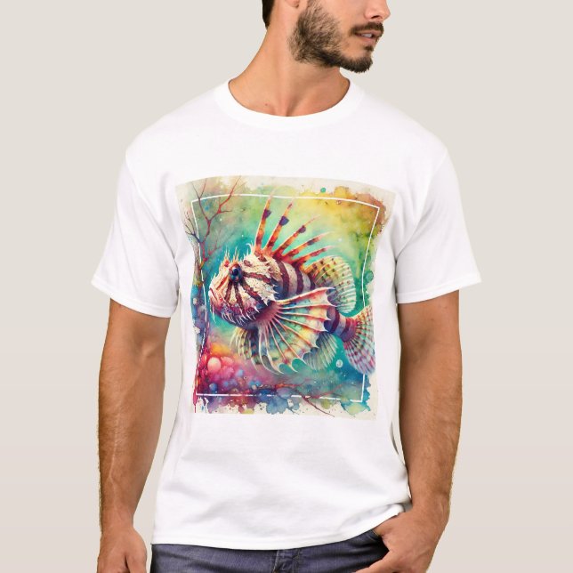 Viperfish Stomiiformes 080824AREF146 - Watercolor T-Shirt (Front)