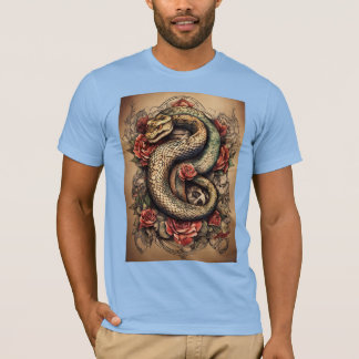 Viper's Vogue: Embrace Serpentine Style" T-Shirt