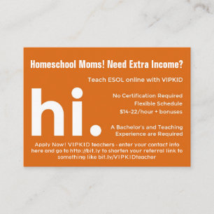 VIPKID Teacher Referral / Recruitment Cards