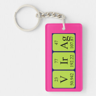 Virág periodic table name keyring
