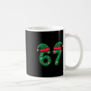 Viral 67 Christmas Elf Hat 6 7 Trend Meme Six Seve Coffee Mug