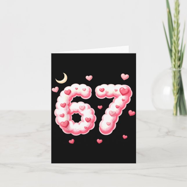 Viral 67 Kawaii Hearts Valentine's Day Girls Humou Card (Front)