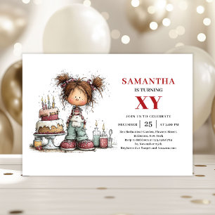 Viral Girl Birthday Invitation Pinterest Aesthetic