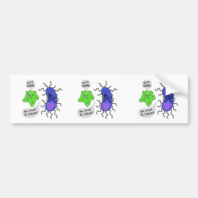 Viral Microbes Bumper Sticker (Front)