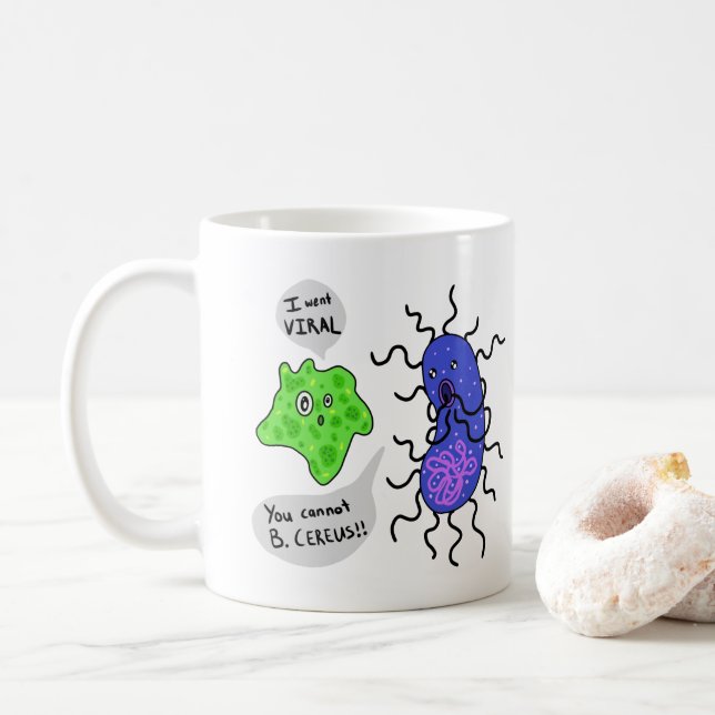 Viral Microbes Coffee Mug (With Donut)