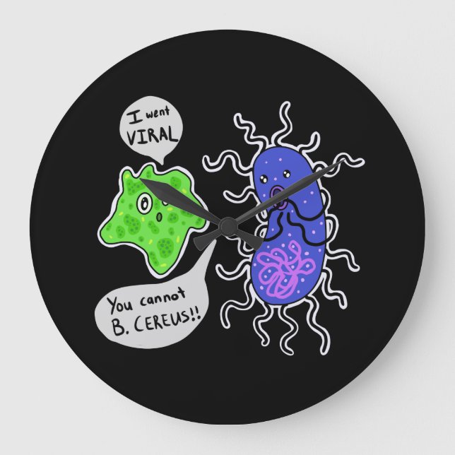 Viral Microbes Large Clock (Front)