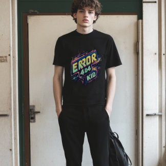 Viral Neon Glitch 404 Tee