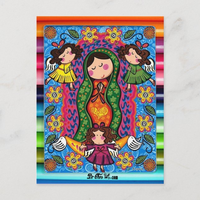 VIRGEN DE GUADALUPE CARICATURA 05 CUSTOMIZABLE PRO POSTCARD (Front)