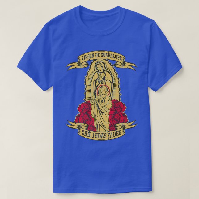 Virgen de Guadalupe con San Judas Tadeo  T-Shirt (Design Front)
