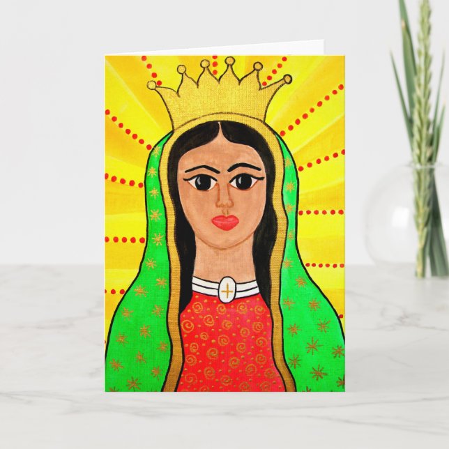 Virgen de Guadalupe Greeting Card (Front)