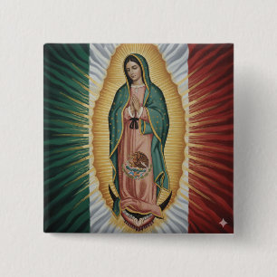 Virgen de Guadalupe - Mexico 15 Cm Square Badge