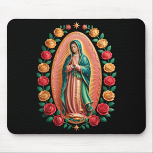 Virgen De Guadalupe Saint Mary Christian Religious Mouse Pad