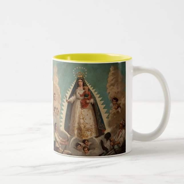 Virgen de La Caridad del Cobre Two-Tone Coffee Mug (Right)