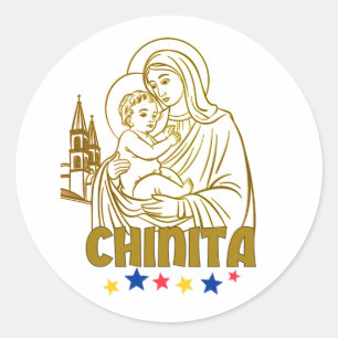 Virgen de la Chinita – Iconic Maracaibo, Venezuela Classic Round Sticker