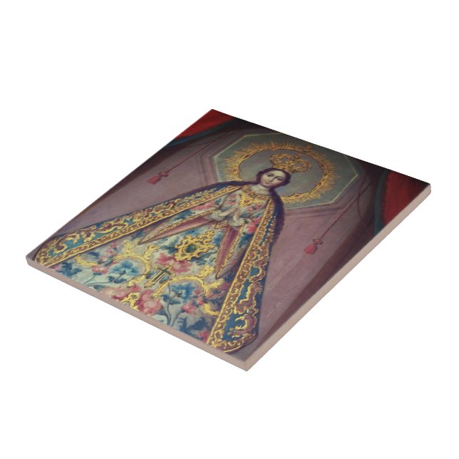 Virgen de Zapopan Ceramic Tile (Side)