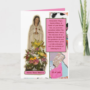 Virgen Maria Rosa Mística Card