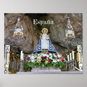 Virgen poster of Covadonga in Asturias, Spain