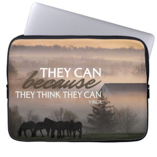 Virgil Inspirational Quote "They can" Laptop Sleeve