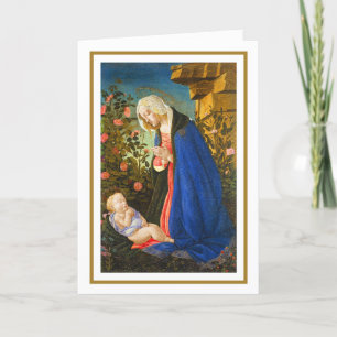 VIRGIN ADORING SLEEPING CHRIST CHILD  CARD