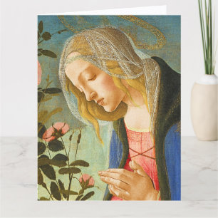 VIRGIN ADORING SLEEPING CHRIST CHILD  CARD