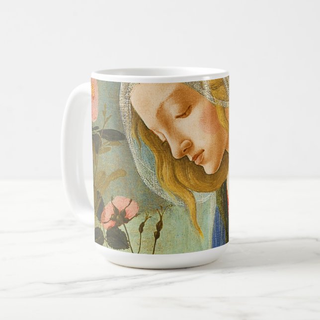 VIRGIN ADORING SLEEPING CHRIST CHILD  COFFEE MUG (Front Left)