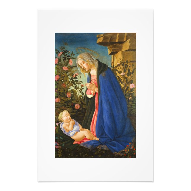 VIRGIN ADORING SLEEPING CHRIST CHILD  PHOTO PRINT (Front)