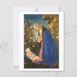 VIRGIN ADORING SLEEPING CHRIST CHILD  POSTCARD