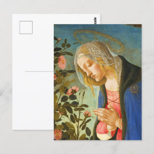 VIRGIN ADORING SLEEPING CHRIST CHILD  POSTCARD