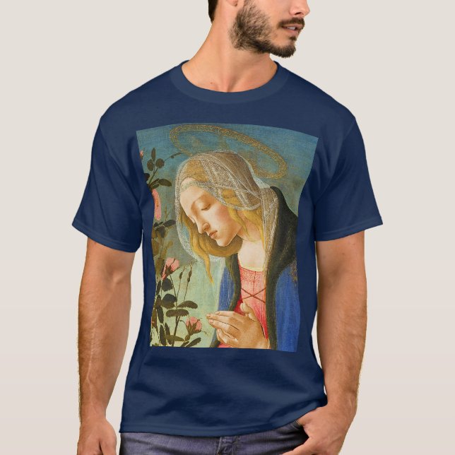 VIRGIN ADORING SLEEPING CHRIST CHILD  T-Shirt (Front)