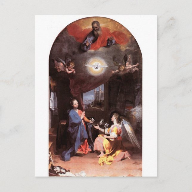 VIRGIN AND ANNUNCIATION ANGEL POSTCARD (Front)