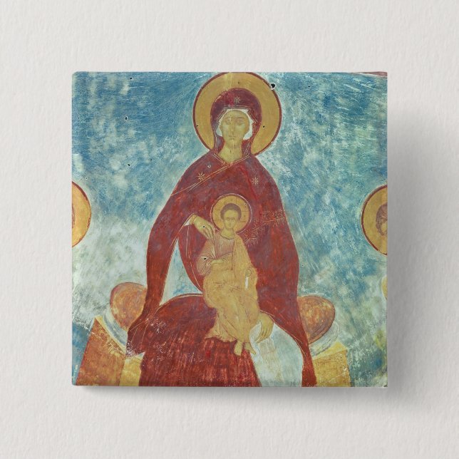 Virgin and Child 15 Cm Square Badge (Front)