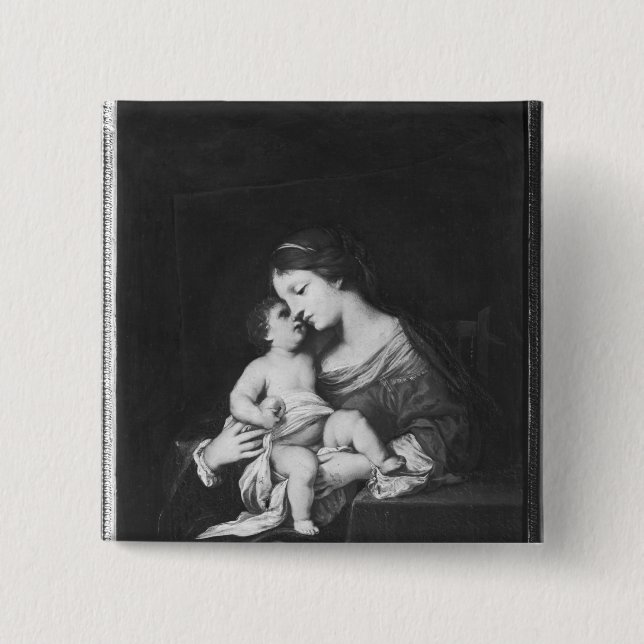 Virgin and Child 3 15 Cm Square Badge (Front)