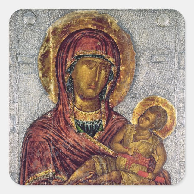 Virgin and Child 3 Square Sticker (Front)