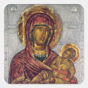 Virgin and Child 3 Square Sticker