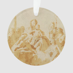 Virgin and Child Adored by Bishops, Monks & Women Ornament