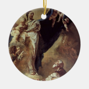 Virgin and Child Appearing to St. Philip Neri, 172 Ceramic Tree Decoration