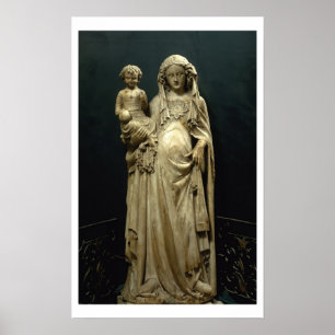 Virgin and Child, c.1375 (alabaster) Poster