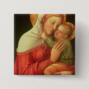 Virgin and Child, c.1465 (oil on panel) 15 Cm Square Badge