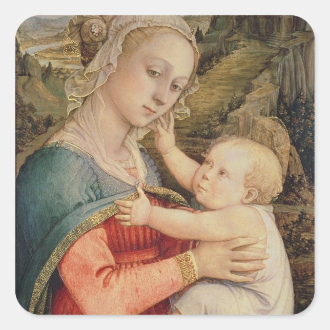 Virgin and Child, c.1465 Square Sticker (Front)