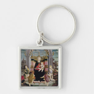 Virgin and Child Enthroned Key Ring