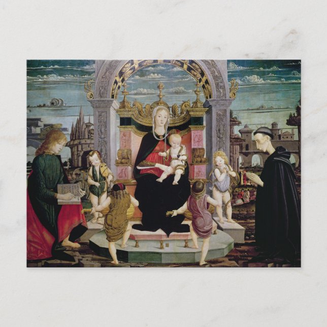 Virgin and Child Enthroned Postcard (Front)