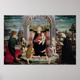 Virgin and Child Enthroned Poster