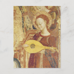 Virgin and Child Enthroned with six angels Postcard