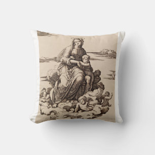 Virgin and Child in the Clouds Cushion