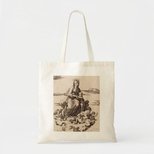 Virgin and Child in the Clouds Tote Bag