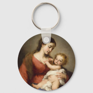Virgin and Child Key Ring
