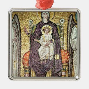 Virgin and Child Metal Ornament