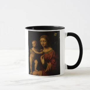 Virgin and Child (oil on panel) 2 Mug