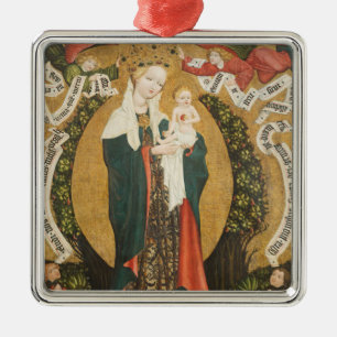 Virgin and Child on a Crescent Moon from Destna Metal Ornament
